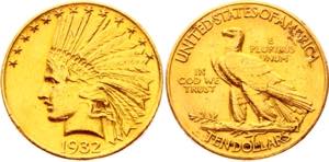 KM# 130; Gold (.900) 16.57g 27mm; Indian ... 