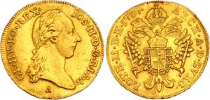 KM# 1873; Gold (.986) 3.42g; Joseph II; ... 
