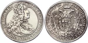 KM# 1546; Silver; Karl VI; Graz; XF