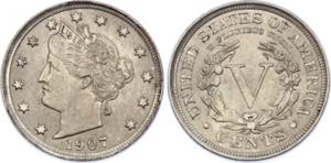 KM# 112; Liberty Nickel with CENTS; UNC ... 