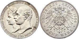 KM# 334; Silver; Friedrich Franz IV. ... 