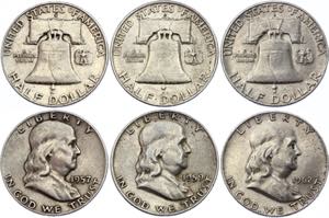 KM# 199; Silver; Franklin Half Dollar