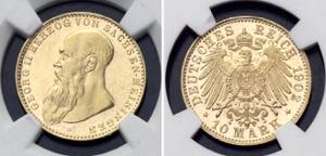 KM# 202, J. 280; Georg II. Gold (.900), ... 