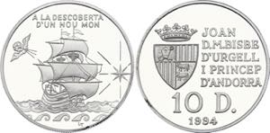 KM# 98; Silver Proof; Ship, Discovery of the ... 