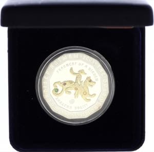KM# 101; Silver Proof Guilted In Original ... 