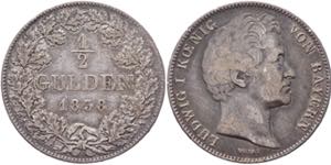 KM# 794; Silver 5,18g.; Ludwig I; VF-XF