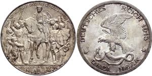 KM# 534; Silver 16,69g.; Wilhelm II; UNC