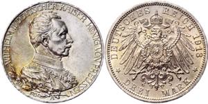 KM# 534; Silver 16,67g.; Wilhelm II; 25th ... 