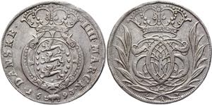 Denmark Christian V; 1670-1699 Krone (4 ... 