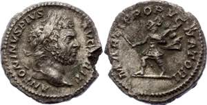 Roman Empire Denarius Caracalla Mars 213 AD ... 