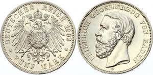 Germany - Empire Baden 5 Mark 1902 G ... 
