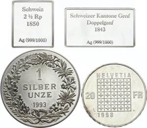 Switzerland Lot of 4 Coins & Medals Various ... 