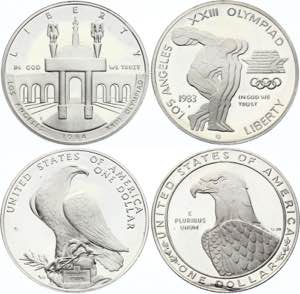 United States 2 x 1 Dollar 1983 - 1984 ... 