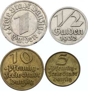 Danzig Set of 4 Coins ... 