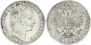 Austria 1 Florin 1860 A KM# 2219; Silver; ... 