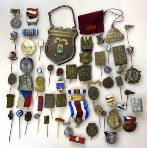 Czechoslovakia Lot of 54 Badges, Pins & ... 