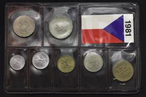 Czechoslovakia Annual Coins Set 1981 5 10 20 ... 