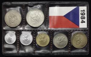 Czechoslovakia Annual Coins Set 1984 5 10 20 ... 