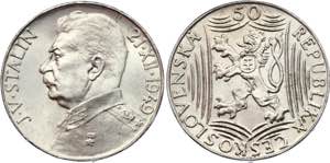Czechoslovakia 50 Korun 1949 KM# 28; Silver; ... 