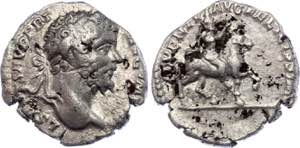Roman Empire Septimius Severus Denarius 193 ... 