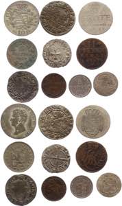 German States Lot of 10 Coins with Silver ... 