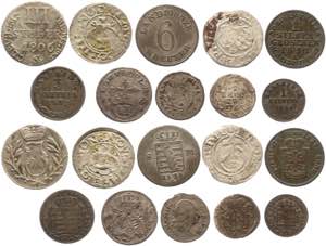 German States Lot of 10 Silver Coins Various ... 
