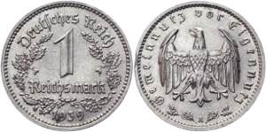 Germany - Third Reich 1 Reichsmark 1939 A ... 