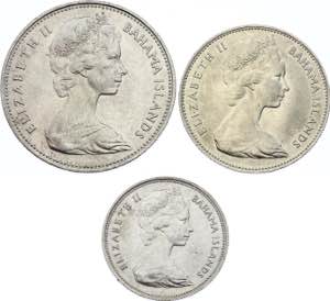 Bahamas 50 Cents - 1 - 2 Dollars 1966 KM# ... 