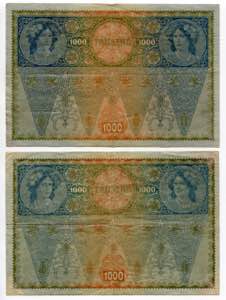 Austria 2 x 1000 Kronen 1919 (ND) P# 61