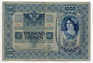Czechoslovakia 1000 Korun 1919 P# 5; With ... 