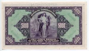 Czechoslovakia 5000 Korun 1920 Specimen P# ... 