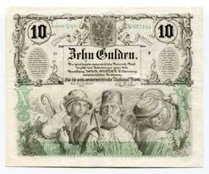 Austria 10 Gulden 1863 ... 
