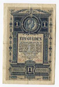 Austria 1 Gulden 1882 P# 153