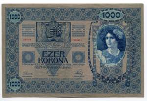 Austria 1000 Kronen 1919 (ND) P# 58; UNC