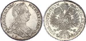 Austria Thaler 1780 SF KM# 22; Silver; Maria ... 