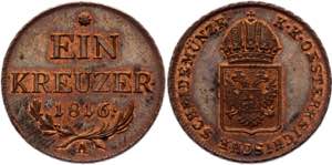 Austria 1 Kreuzer 1816 А KM# 2113; Copper ... 