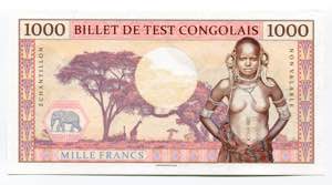 Congo 1000 Francs 2018 Specimen Billet de ... 