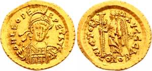 Roman Empire Constantinople Leo I AV Solidus ... 
