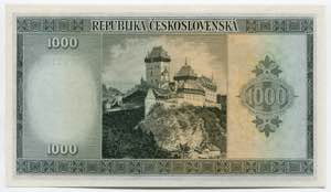 Czechoslovakia 1000 Korun 1945 Specimen P# ... 