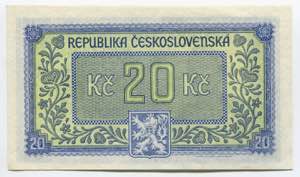 Czechoslovakia 20 Korun 1945 Specimen P# ... 