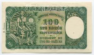 Czechoslovakia 500 Korun 1944 Specimen P# ... 