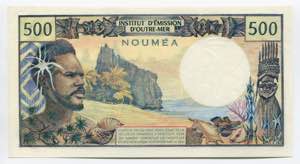 New Caledonia 500 Francs 1969 RARE P# 60a; ... 