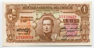 Uruguay 1 Peso 1939 P# ... 
