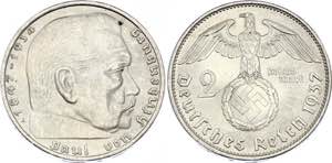 Germany - Third Reich 2 Reichsmark 1937 A ... 