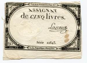France 5 Livres 1793 P# ... 
