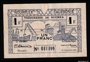 New Caledonia 1 Franc ... 