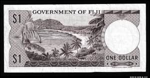 Fiji 1 Dollar 1969 P# 59; XF