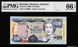 Bermuda 10 Dollars 2000 ... 