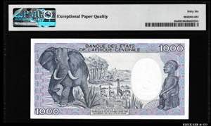 Congo 1000 Francs 1987 - 1989 (ND) PMG 66 ... 