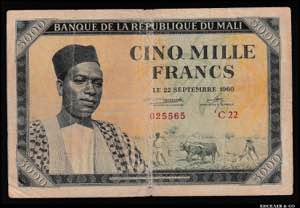 Mali 5000 Francs 1960 ... 